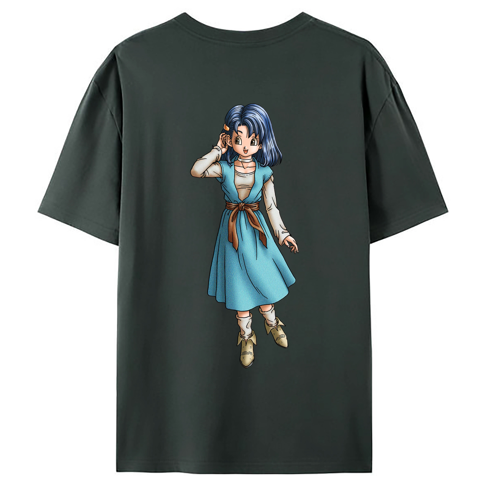 （画像用） ドラゴンクエスト Doragon Kuesuto Dragon Quest 綿100％ メンズ半袖Tシャツ（バックプリント） 通気性